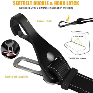 3-in-1 Shock Absorbing Car Seat Leash + ISOFIX clip